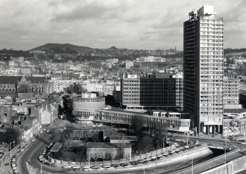Chiroux-Croisiers, 1970. © Département de l'Urbanisme de la Ville de Liège.
